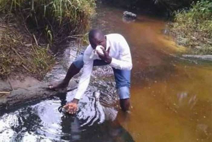 An Ogoni oil spill site